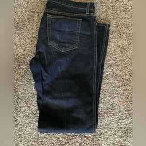 GAP Jeans Size 14 Ultra Low Rise Dark Blue Stretch Heavy Denim